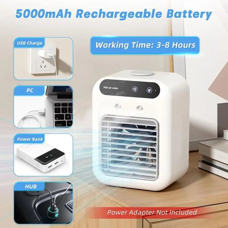 Portable Air Conditioners, 3-In-1 Cooling Fan with 2-Speed Mist Fan