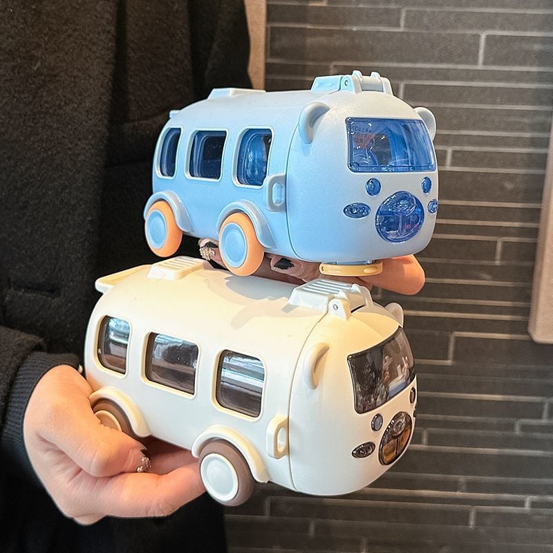 Portable Water Cup in Bus Shape with Strap(16.9 Oz)