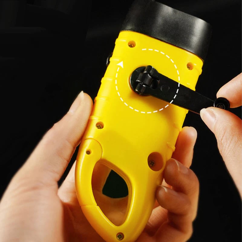 Outdoor essentials🔥 - hand-cranked solar power bank flashlight