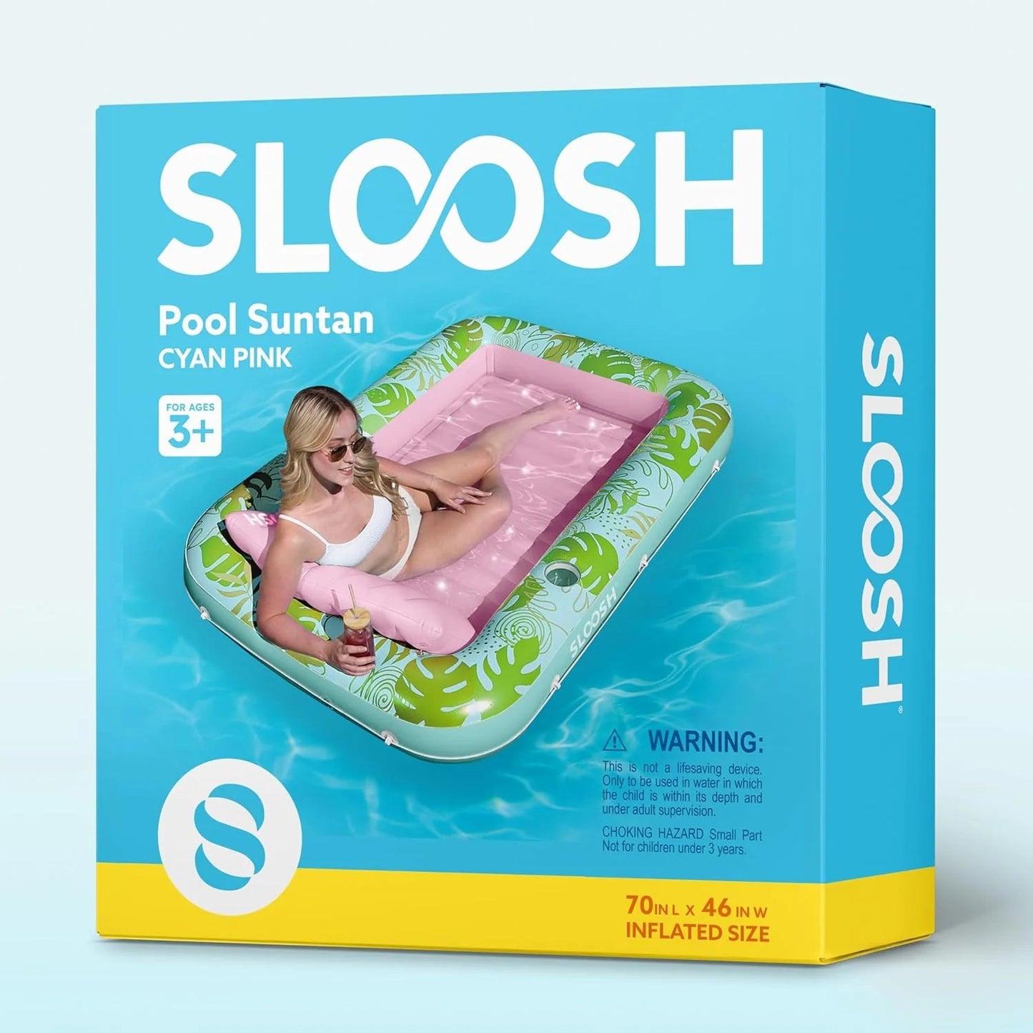 LAST DAY PROMOTION - BUY 1 GET AIR PUMP FREE -Inflatable Tanning Pool Lounge Float With Cup Holder