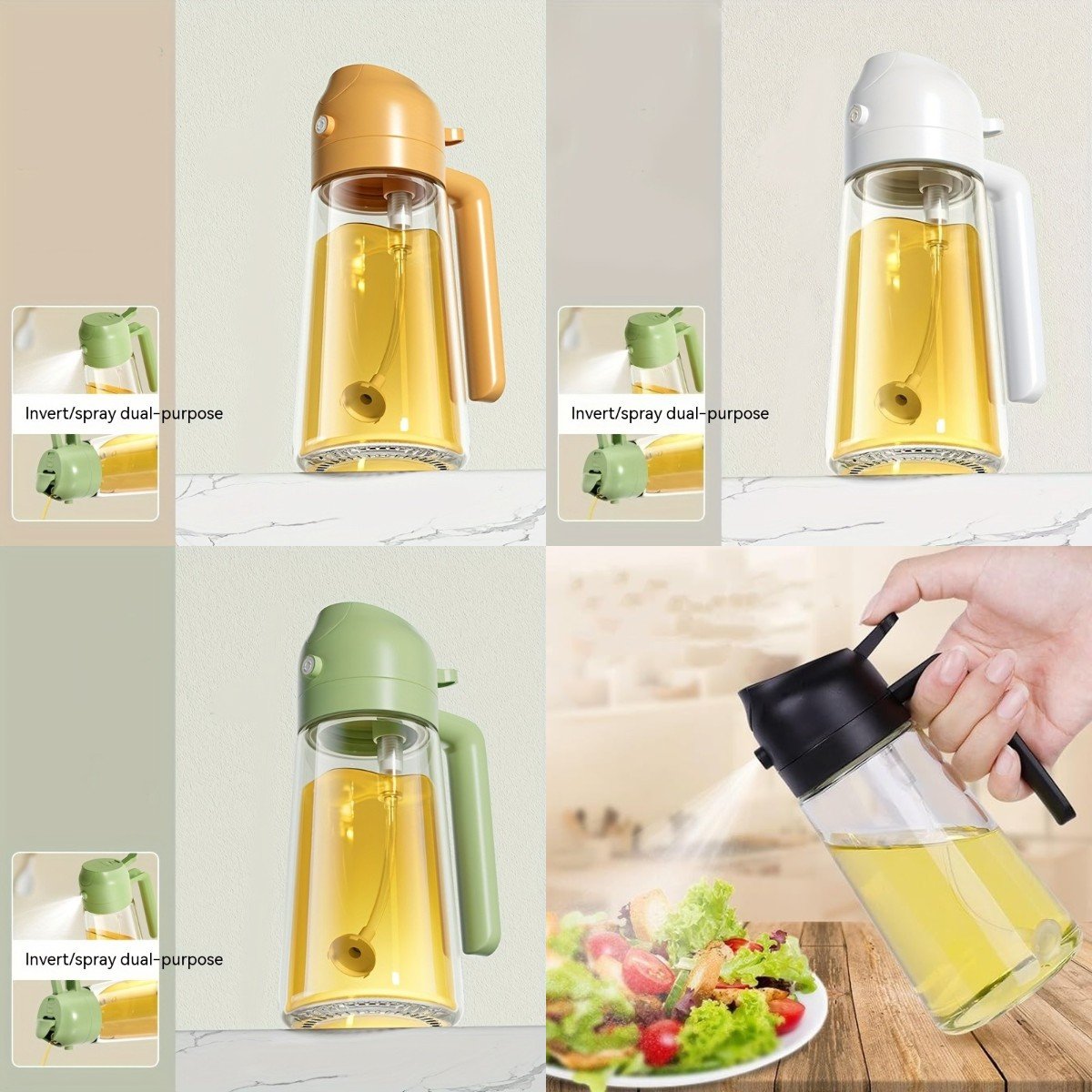 HOT SALE!2 in 1 Glass Oil Sprayer & Dispenser(Buy 2 Get 10% OFF)