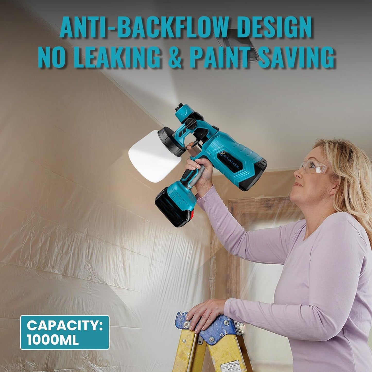 High-pressure Cordless Paint Sprayer with Battery