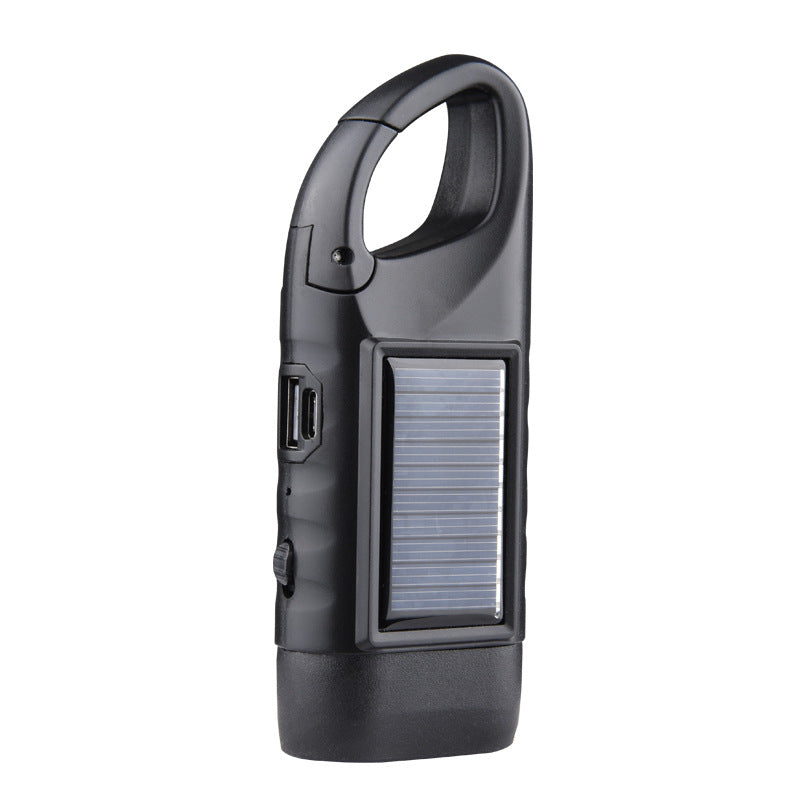 Outdoor essentials🔥 - hand-cranked solar power bank flashlight