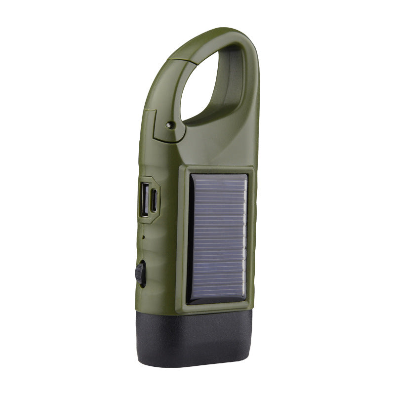 Outdoor essentials🔥 - hand-cranked solar power bank flashlight
