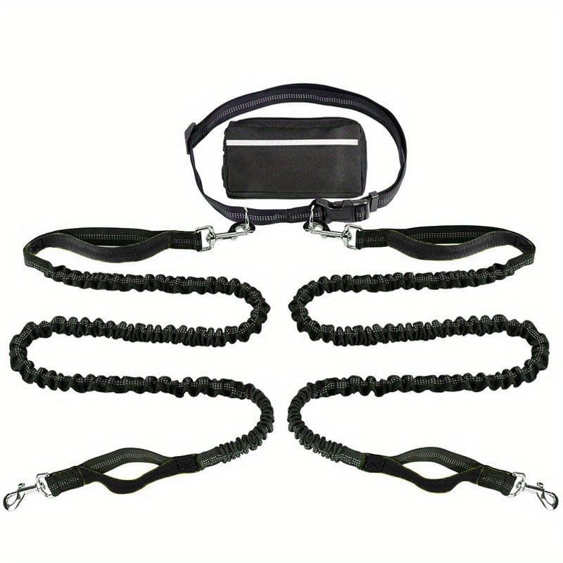 Hands Free Dog Leash with Zipper Pouch