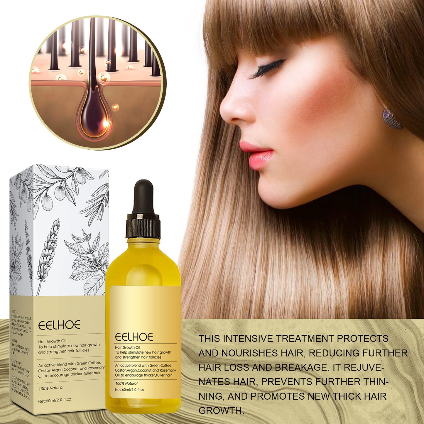 Spring Sale 49% OFF! Natural Hair Growth Oil