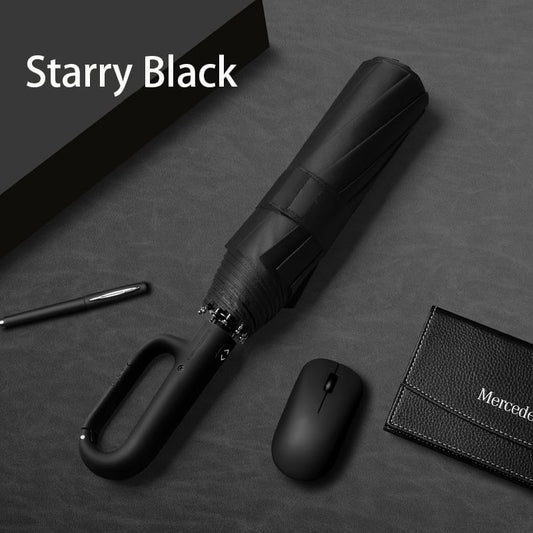Fully automatic portable folding umbrella