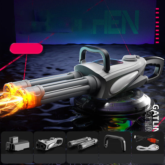 Double Barrel Gatling Electric Water Gun Set
