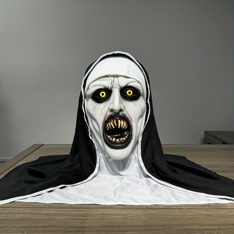 ✨Horror Latex Nun Mask😈
