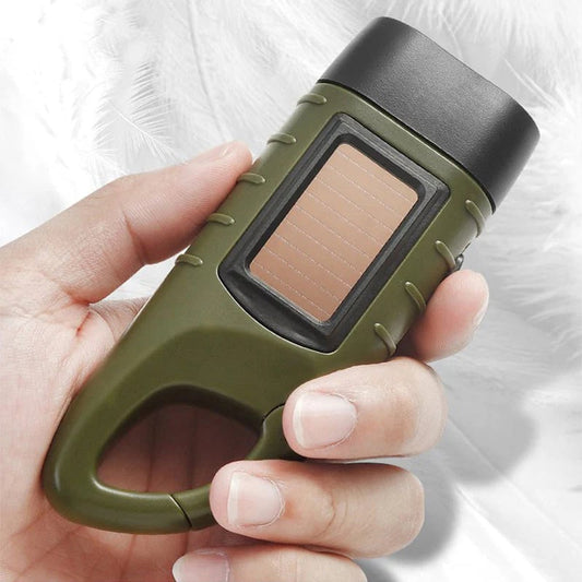 Outdoor essentials🔥 - hand-cranked solar power bank flashlight