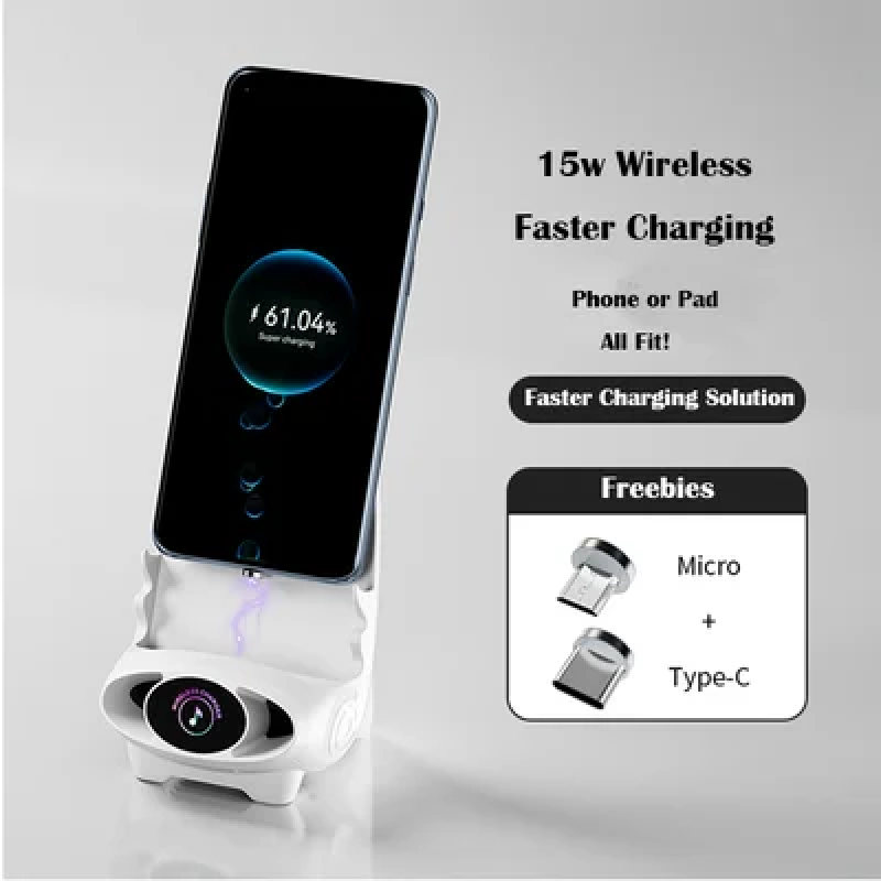 Mini Chair Wireless Fast Charger Multifunctional Phone Holder — Adapts to All Phones