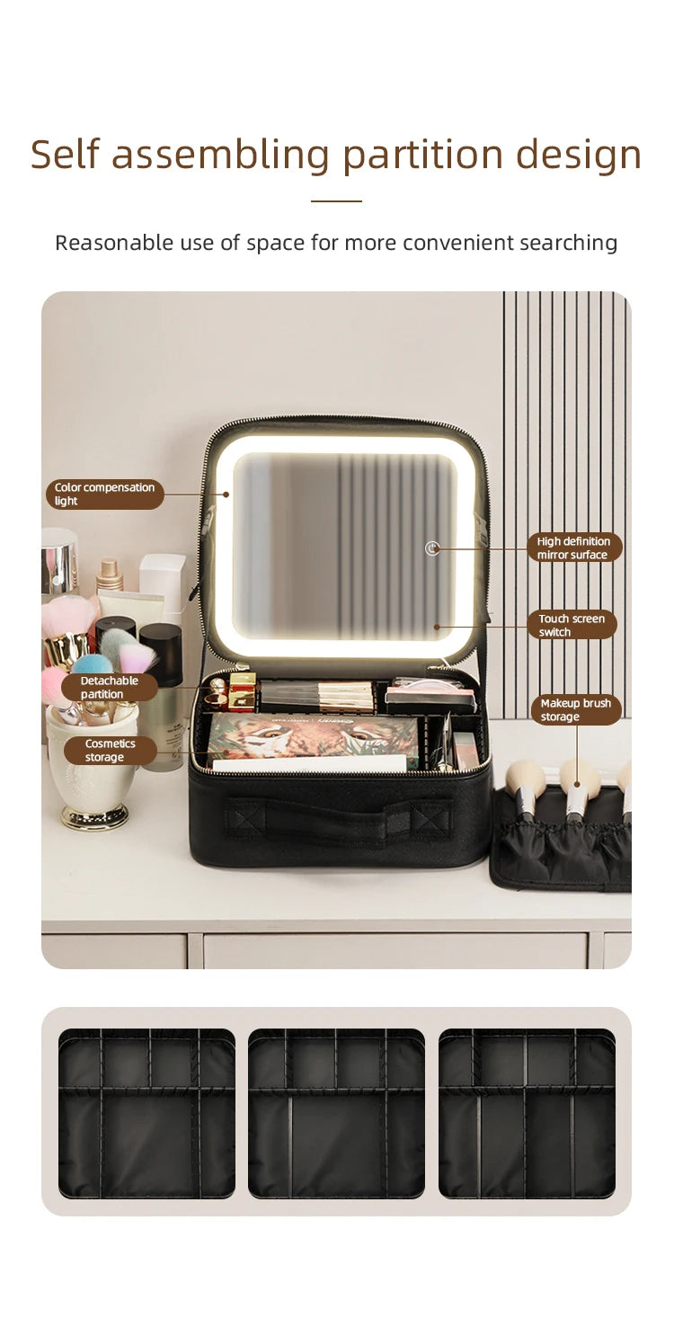 Beauty Reformation Travel Make up Bag WithAdjustableDividers