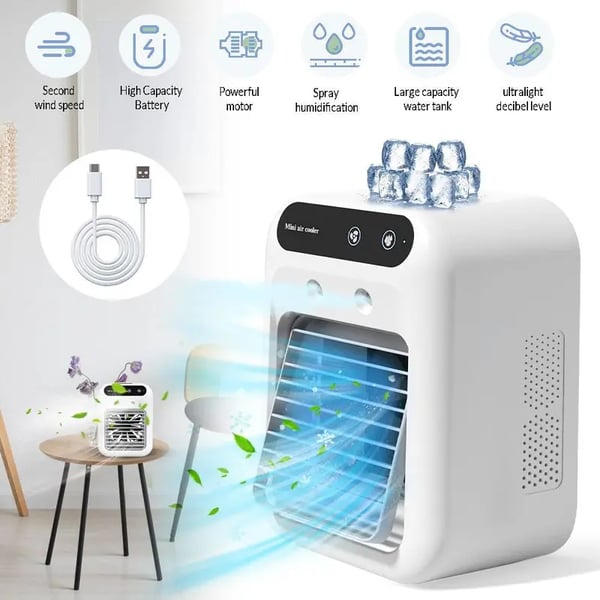 Portable Air Conditioners, 3-In-1 Cooling Fan with 2-Speed Mist Fan