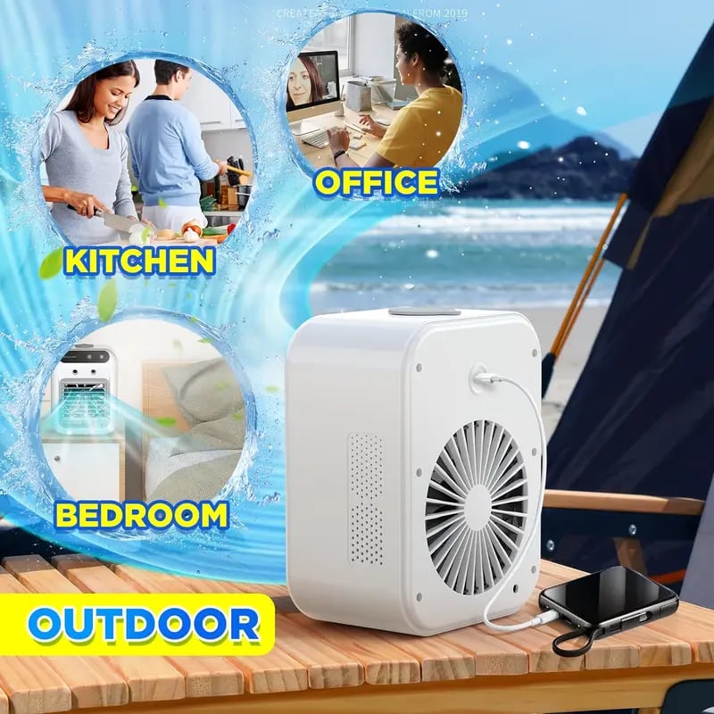 Portable Air Conditioners, 3-In-1 Cooling Fan with 2-Speed Mist Fan