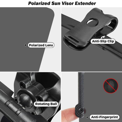 Universal Car Sun Visor With Polarized Glare Protection