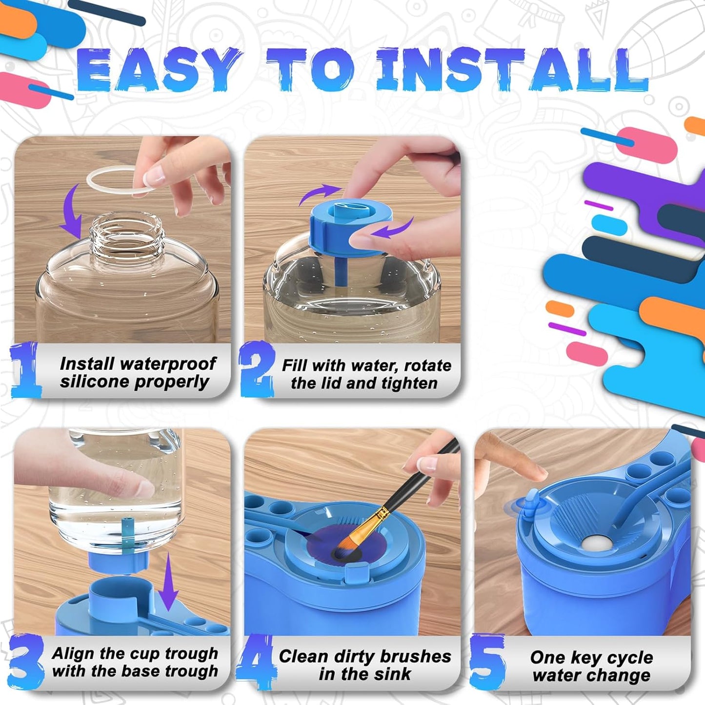 Universal Crafts Paint Brush Cleaner Rinse Cup