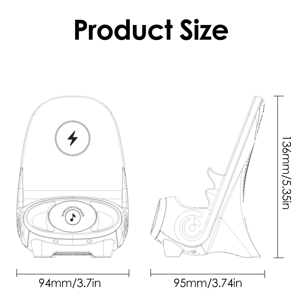 Mini Chair Wireless Fast Charger Multifunctional Phone Holder — Adapts to All Phones