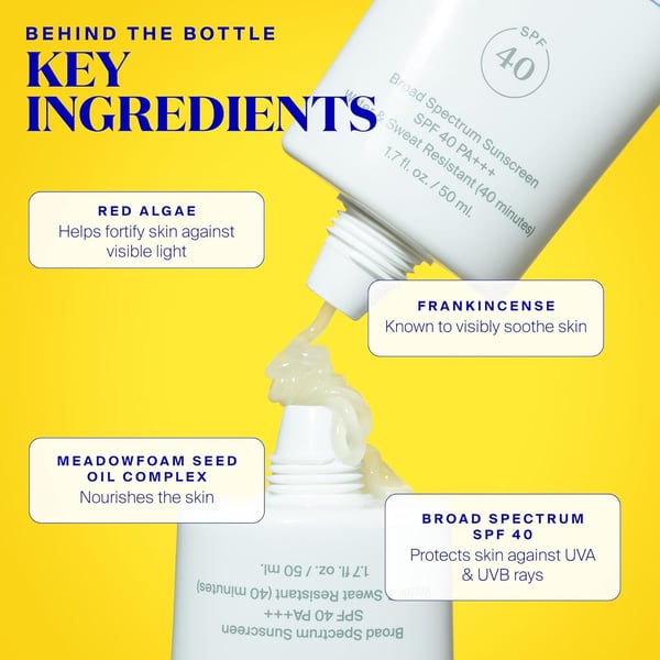 Unseen Sunscreen - SPF 40 - Invisible, Broad Spectrum Face Sunscreen + Makeup-Gripping Primer