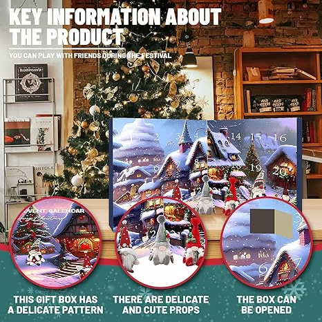 🎅Christmas Halloween Gnome Countdown Calendar 2025