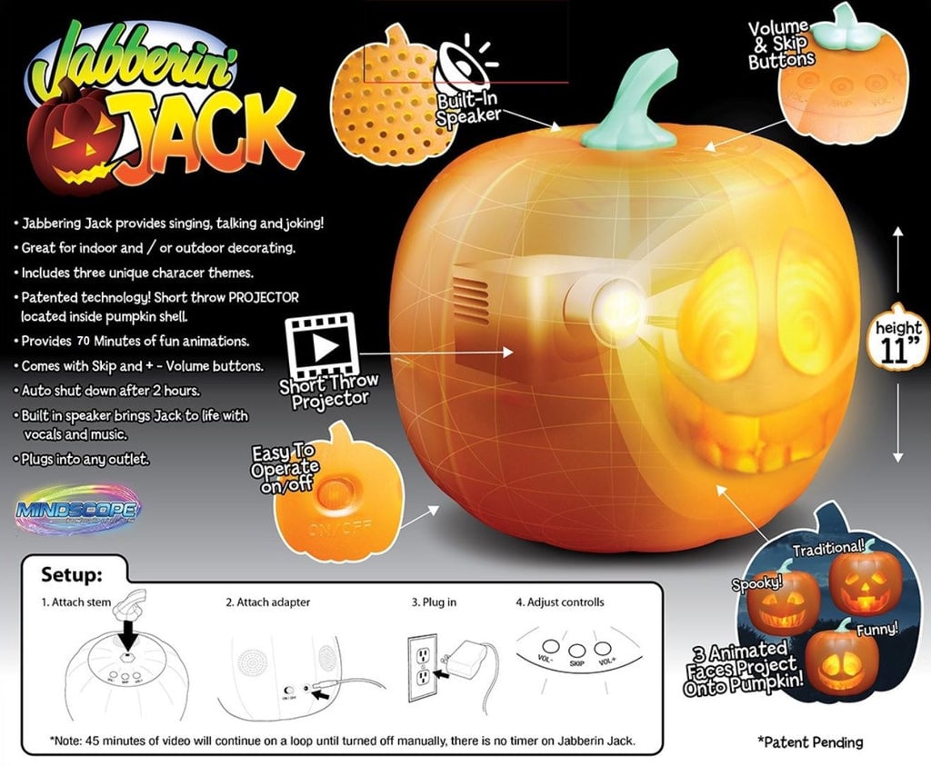 Animated Pumpkin singing - Free Shipping Today !