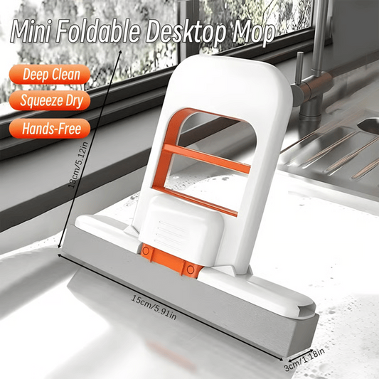 🧼Mini Foldable Desktop Mop – Mop for Wet & Dry