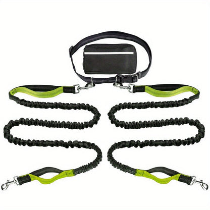 Hands Free Dog Leash with Zipper Pouch