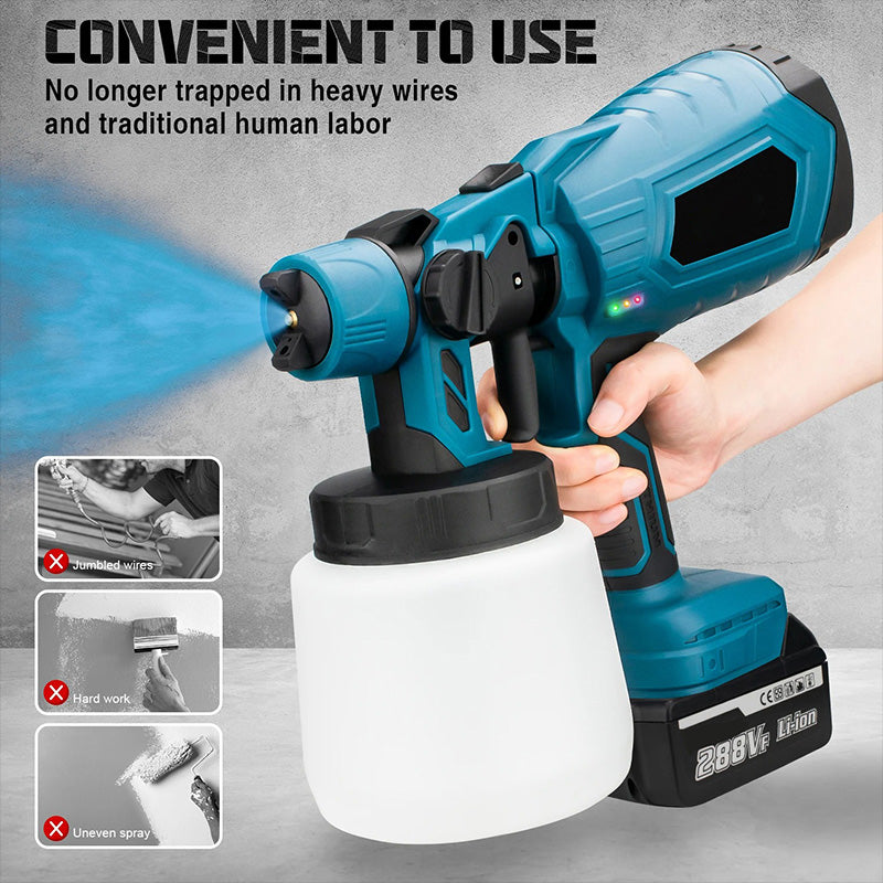 High-pressure Cordless Paint Sprayer with Battery
