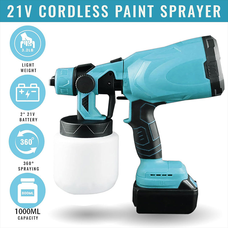 High-pressure Cordless Paint Sprayer with Battery
