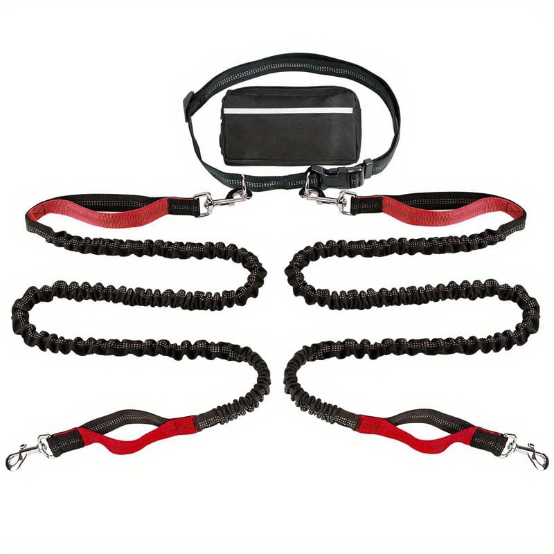 Hands Free Dog Leash with Zipper Pouch