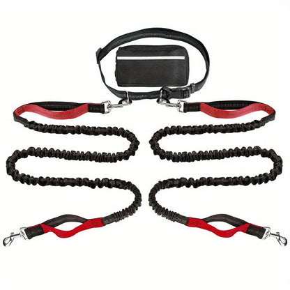 Hands Free Dog Leash with Zipper Pouch