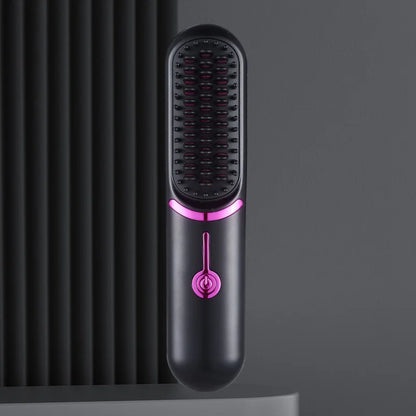 Cordless straightening and curling brush 2 in 1