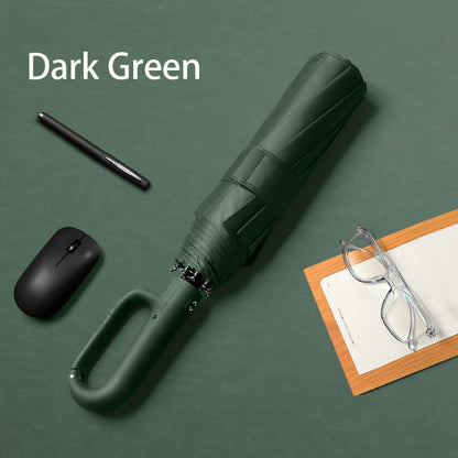 Fully automatic portable folding umbrella