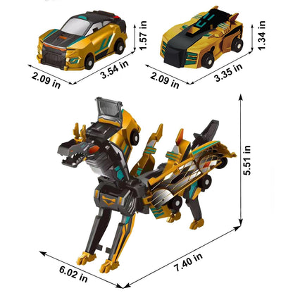 2025 New product ！ Collision Transforming Dinosaur Car Toy