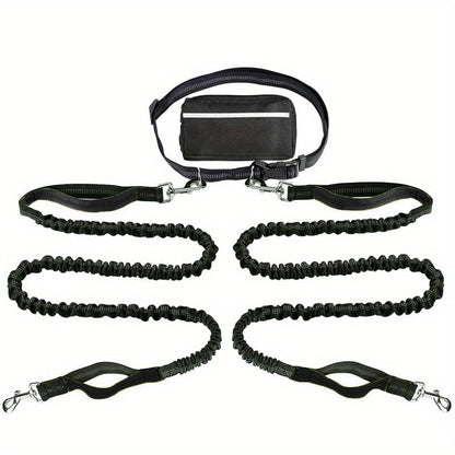 Hands Free Dog Leash with Zipper Pouch